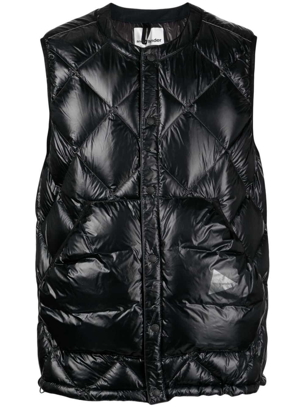 diamond-quilted padded gilet - 1