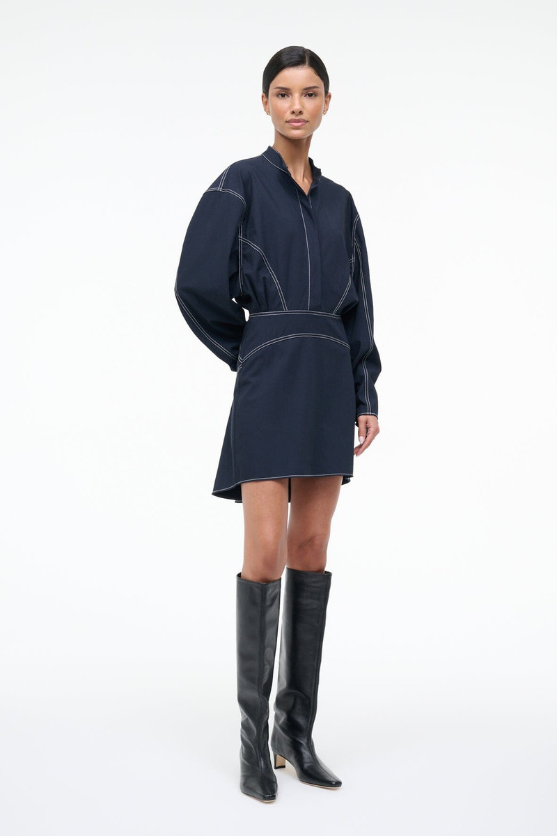 STAUD KILN DRESS NAVY 3