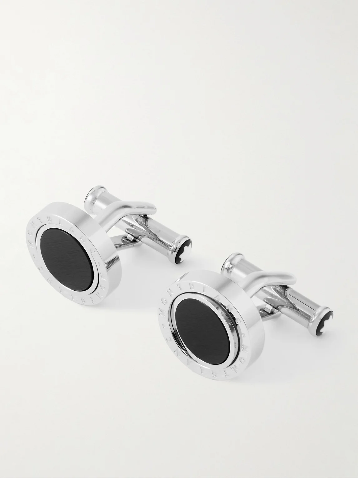 Stainless Steel Onyx Cufflinks - 1