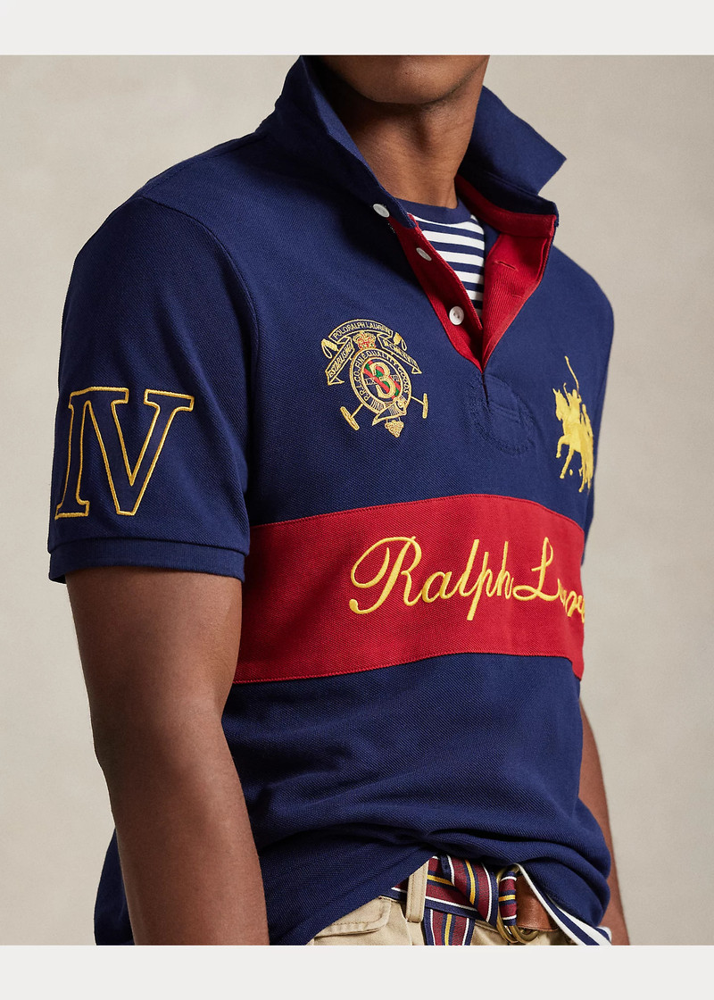 Classic Fit Crest Mesh Polo Shirt 5