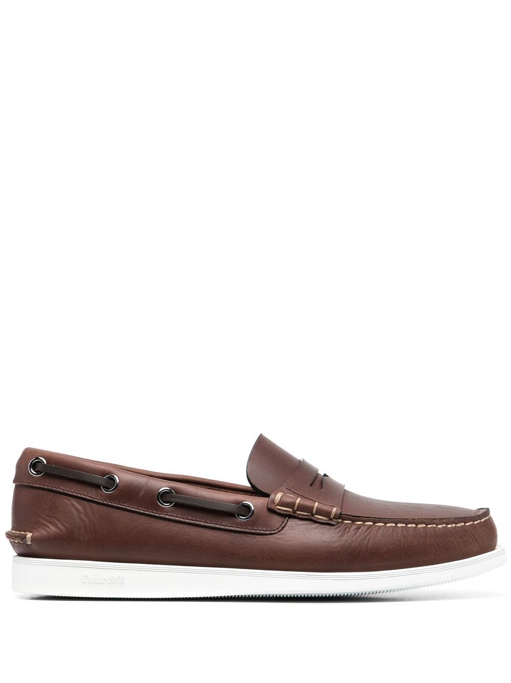 round-toe slip-on loafers - 1