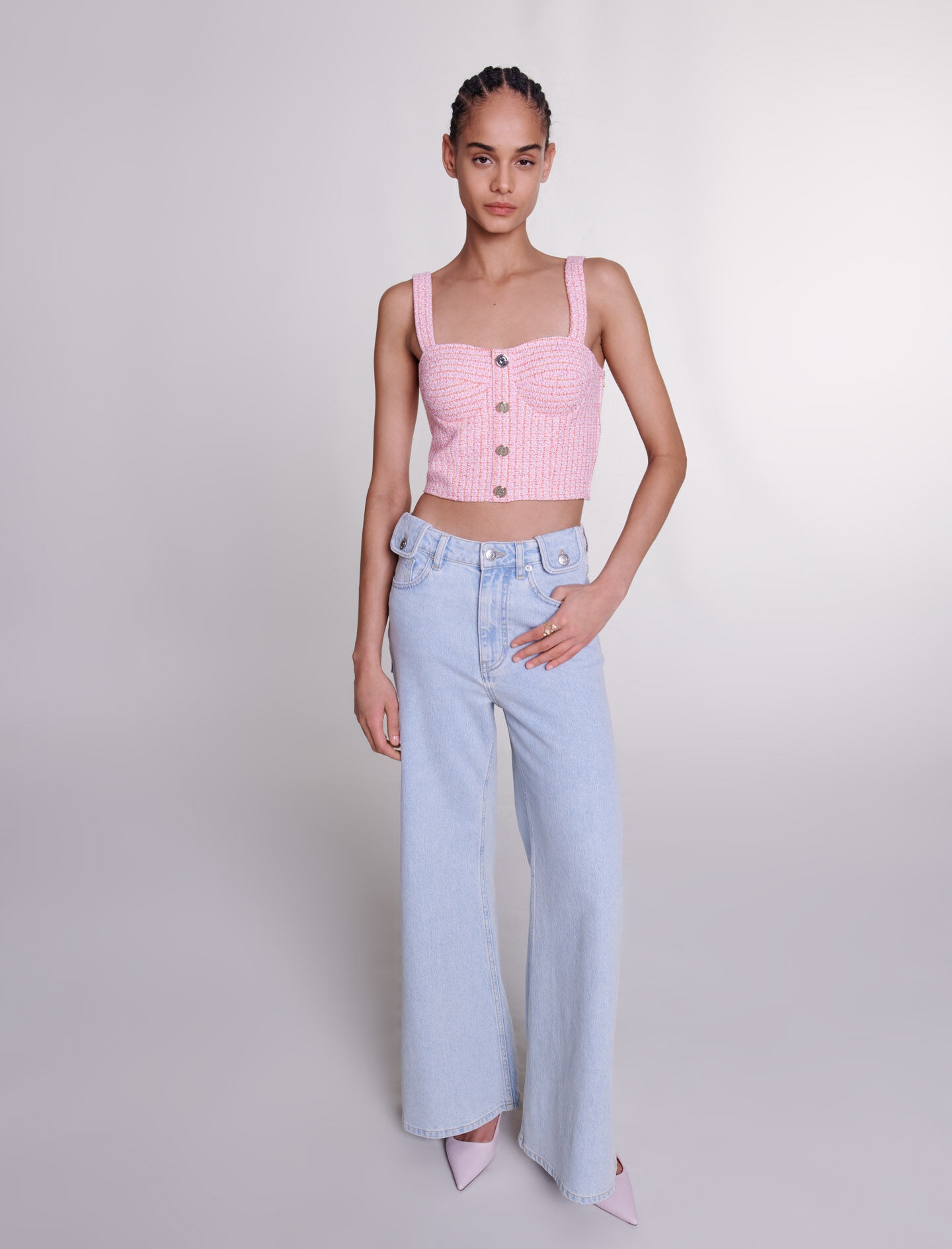 Faded wide-leg jeans - 6