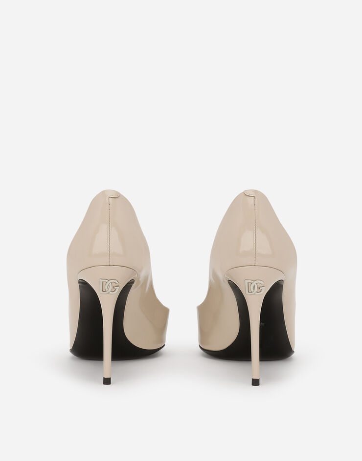 Polished calfskin pumps - 3