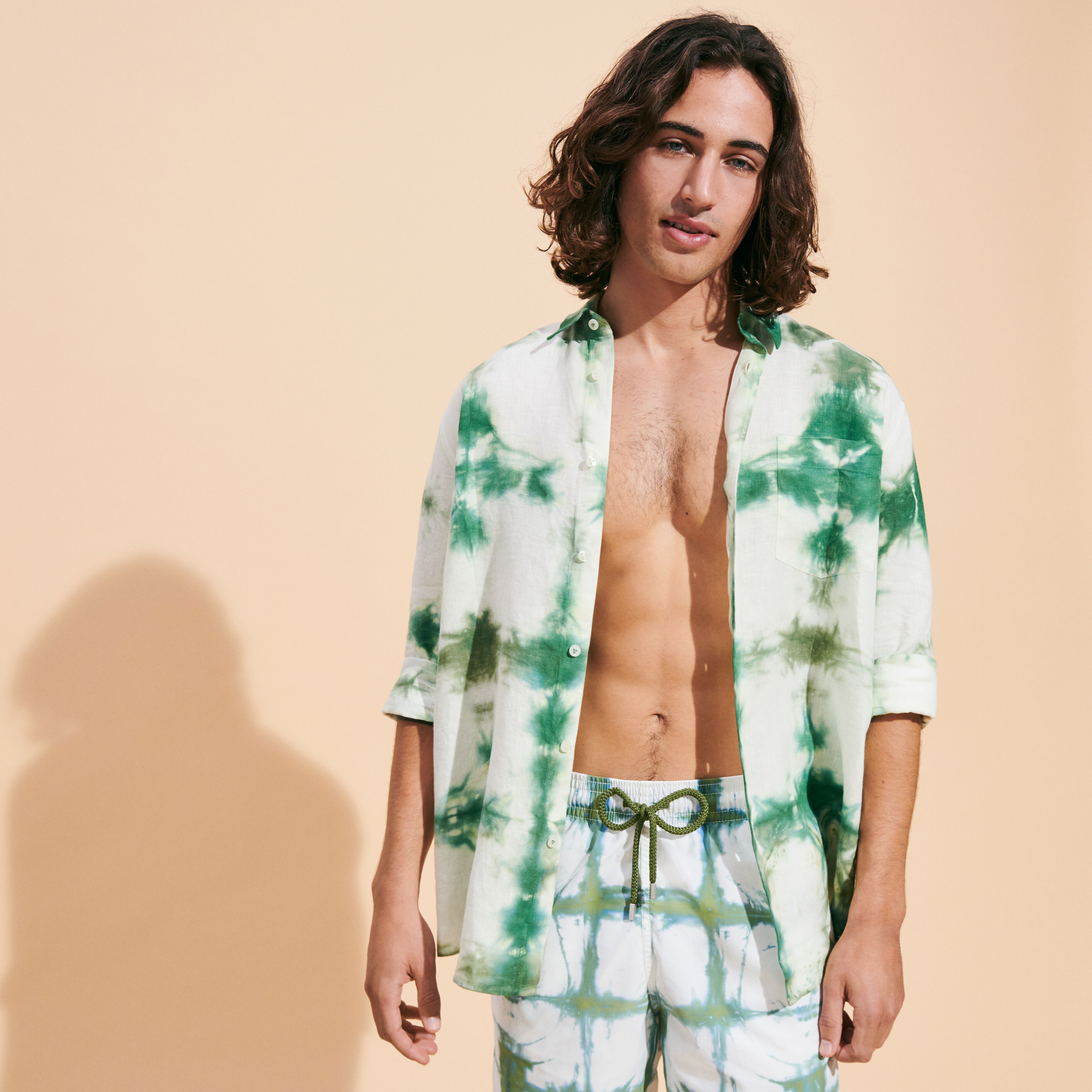 Men Linen Shirt Tie & Dye - 3