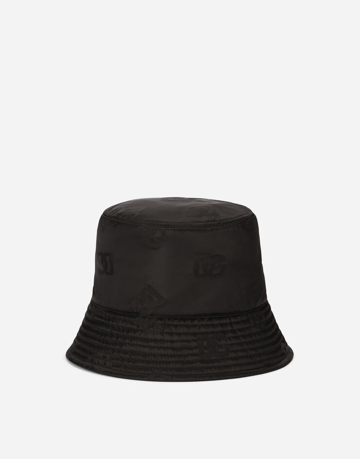Satin jacquard bucket hat with DG Monogram detail - 1
