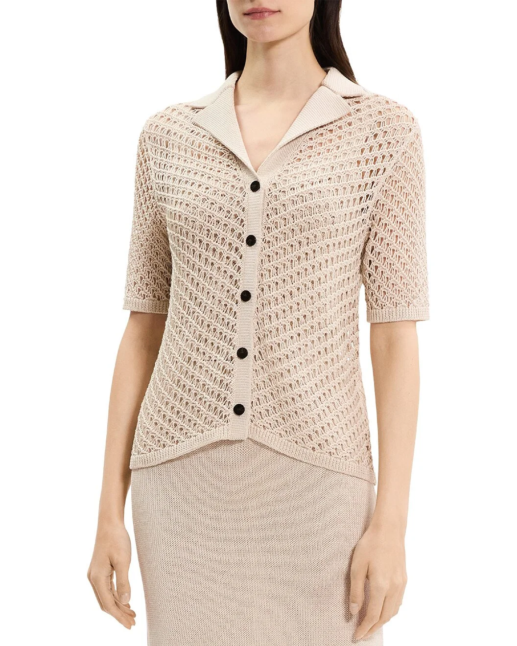 Theory Knit Camp Shirt - 1