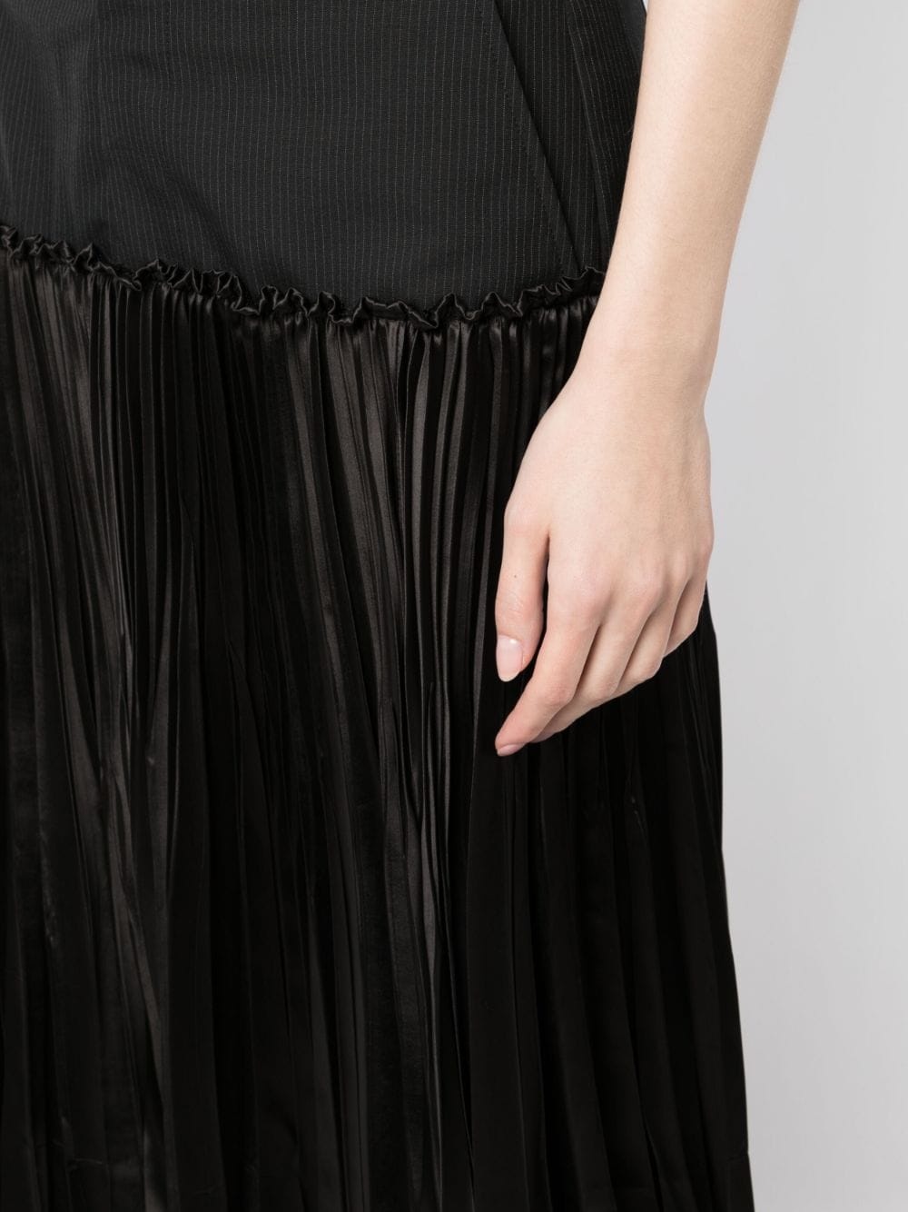 panelled pleated skirt - 5