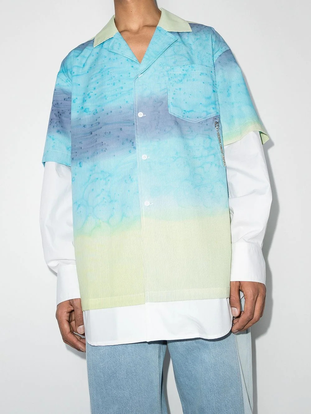 Ski print layered shirt - 2