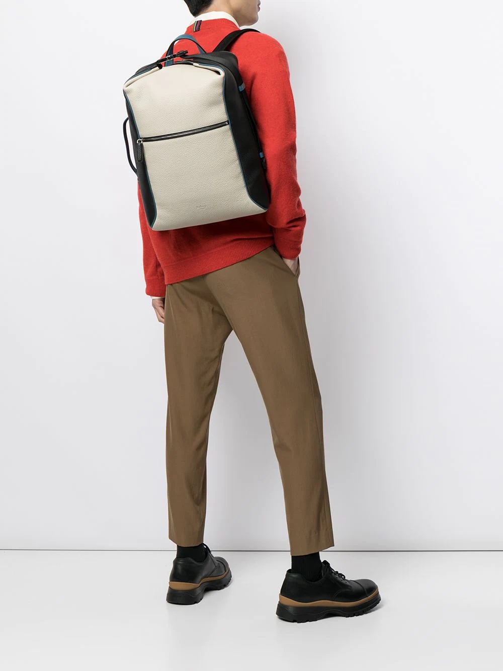 Urban grained-leather backpack - 2