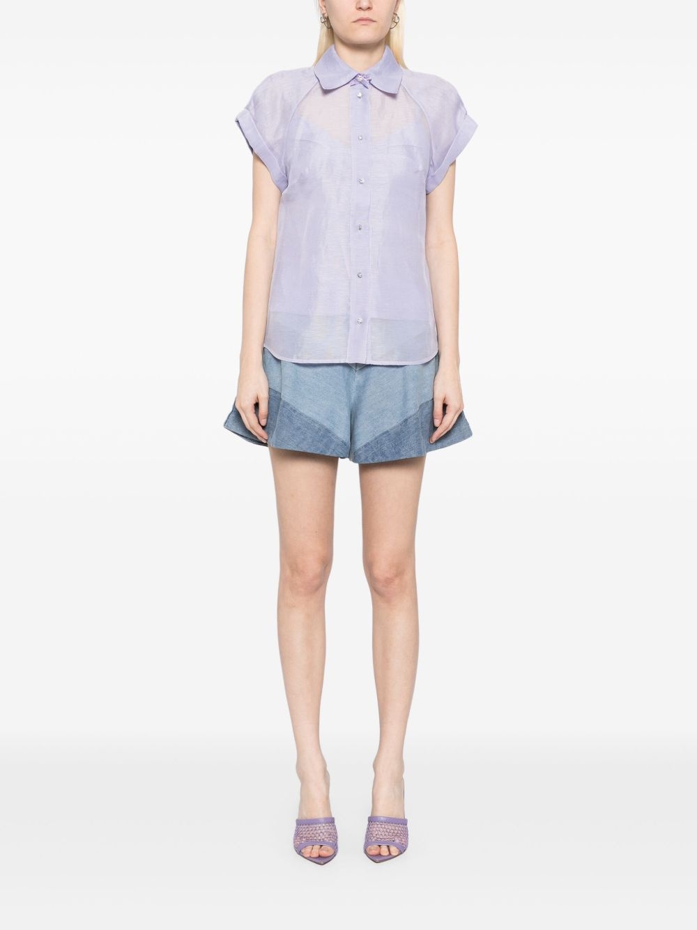 crush fitted blouse - 2