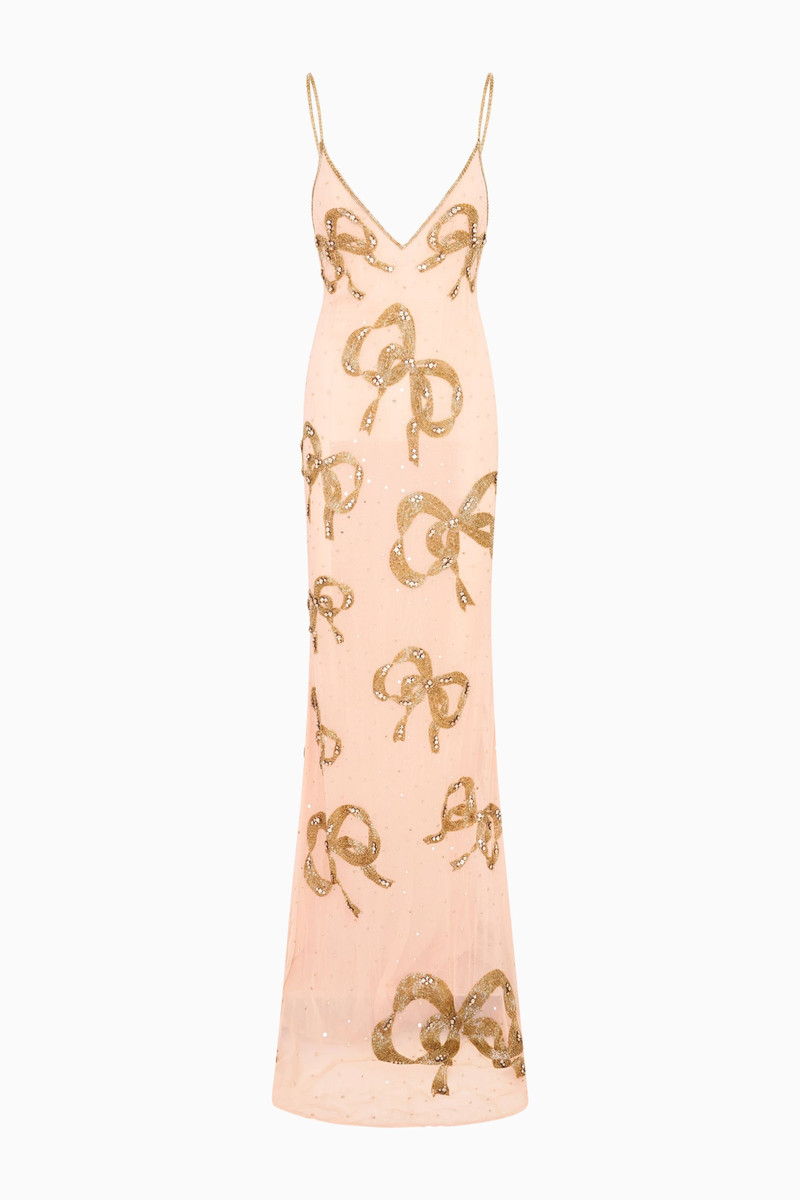 Berisa Beaded Bow Maxi Dress 1