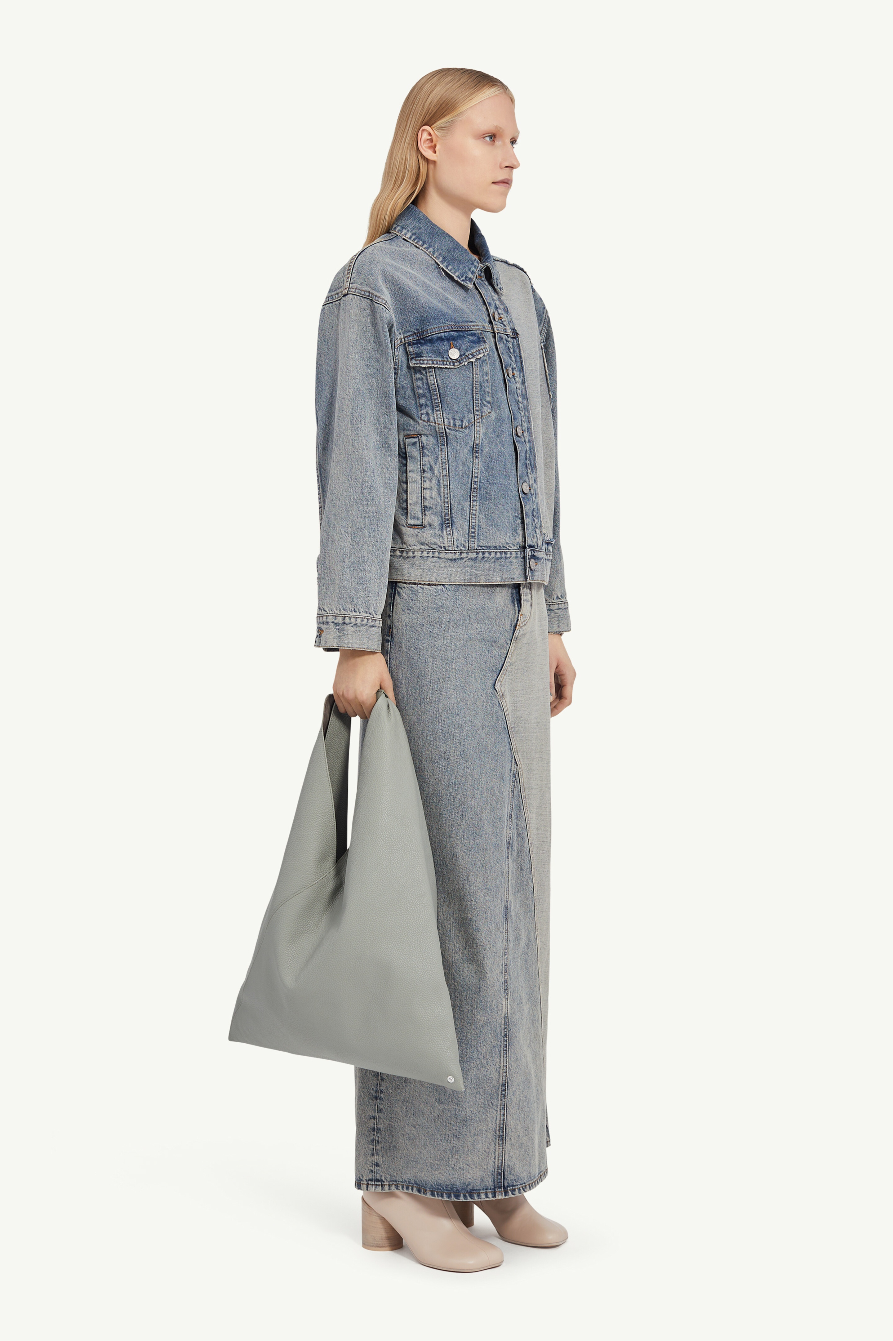 5-pocket Denim Long Skirt - 3