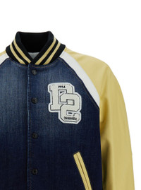 【関税送料込】DSquared2 STREET COLLEGE BOMBER JACKET DSQUARED2 DSQUARED2 'COLLEGE' YELLOW AND BLUE VARSITY JACKET