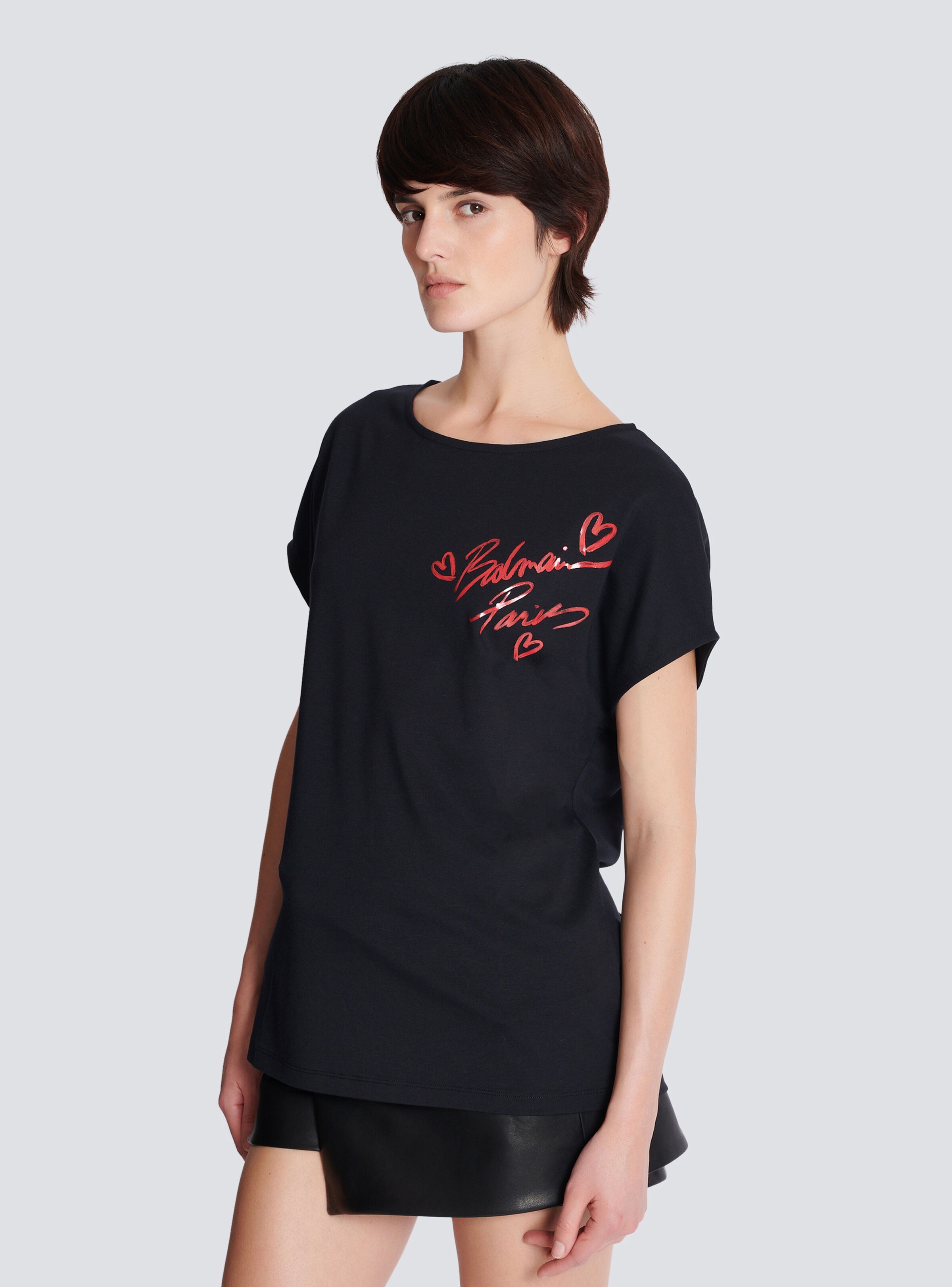 Short-sleeved Balmain Lipstick T-shirt - 6