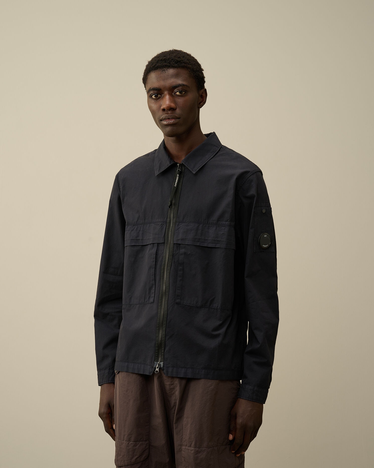 Organic Gabardine Zipped Utility Overshirt - 2