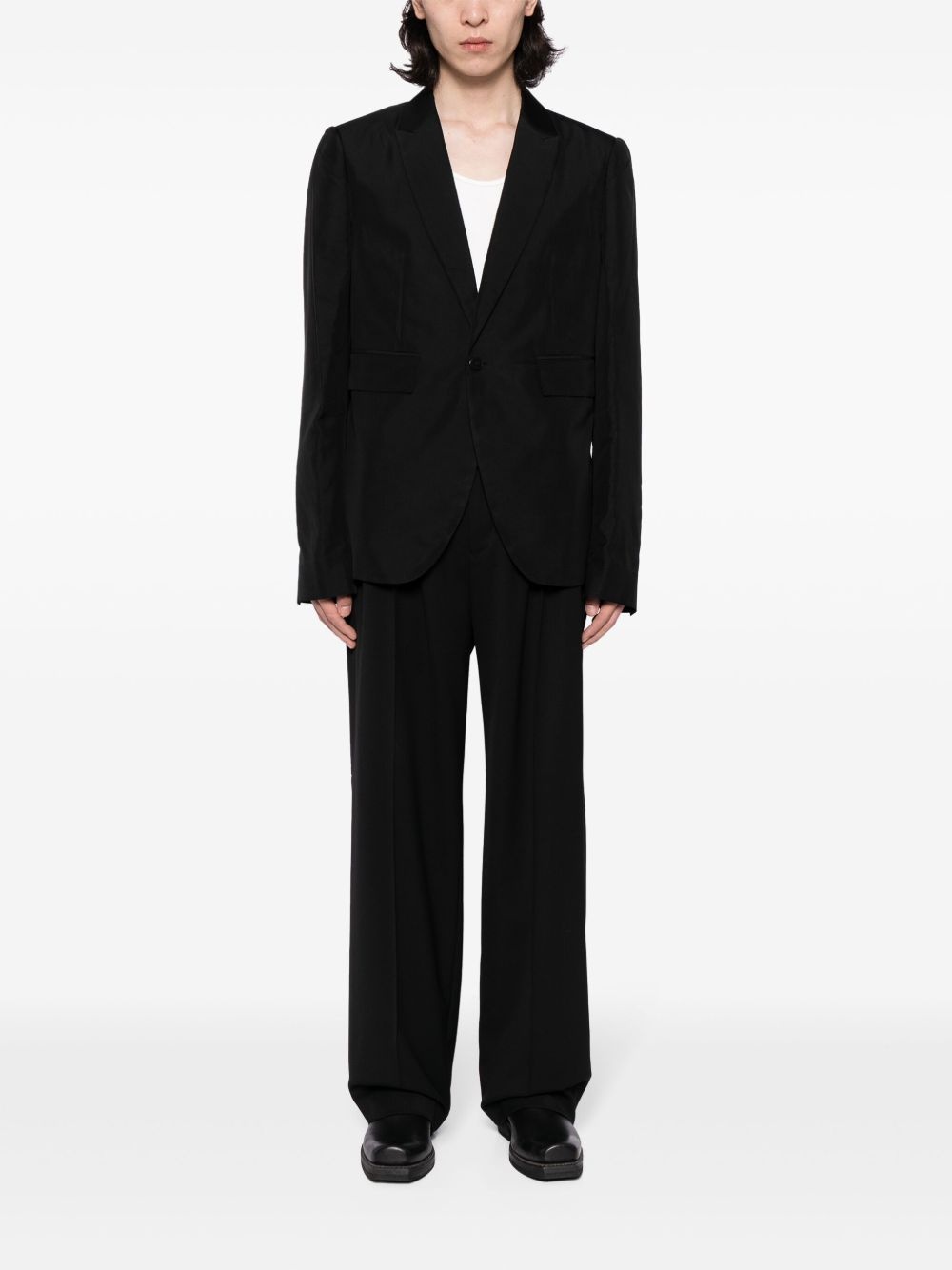 single-breasted jacquard blazer - 2