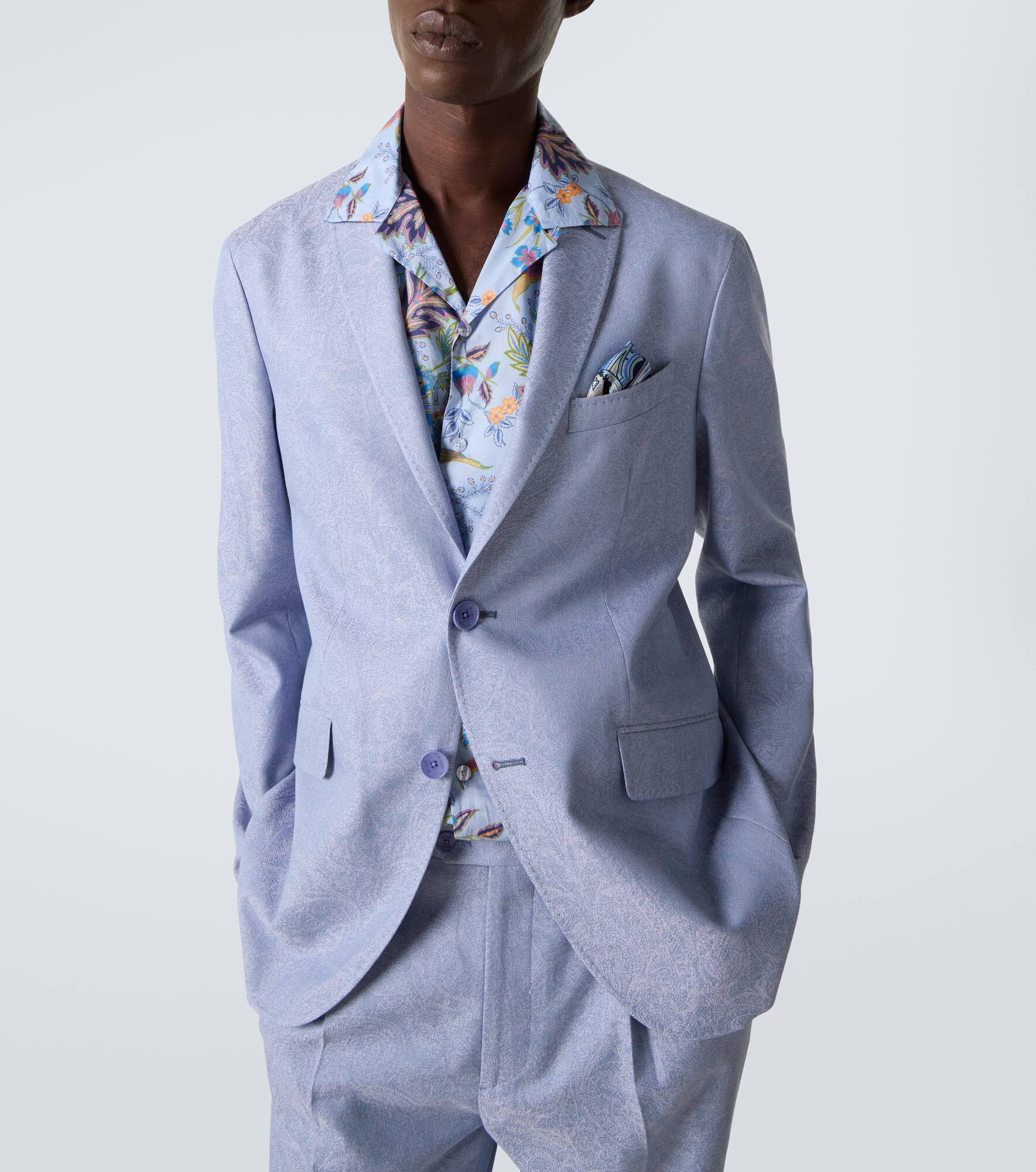 Cotton jacquard blazer - 5