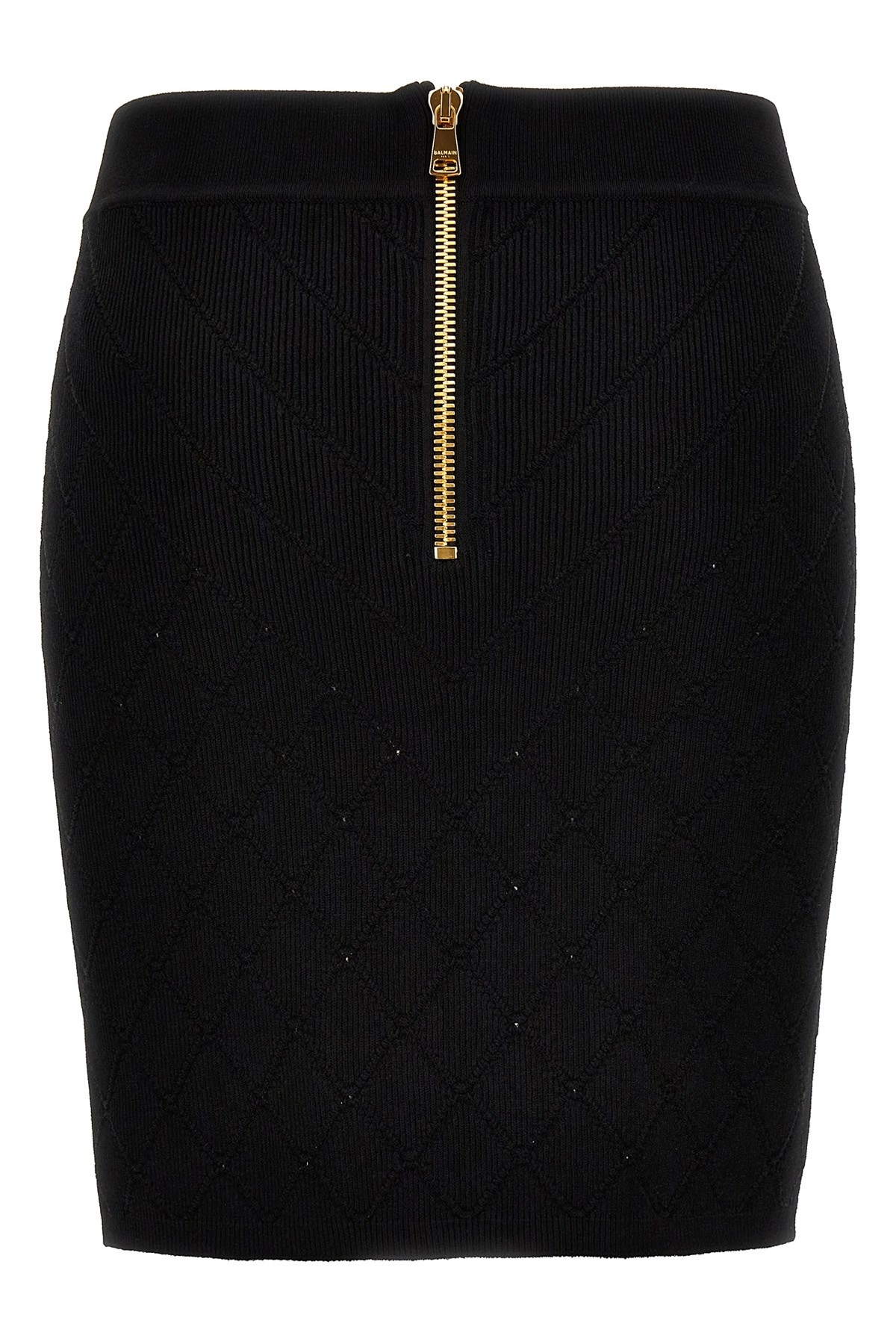 Logo button knitted skirt - 3