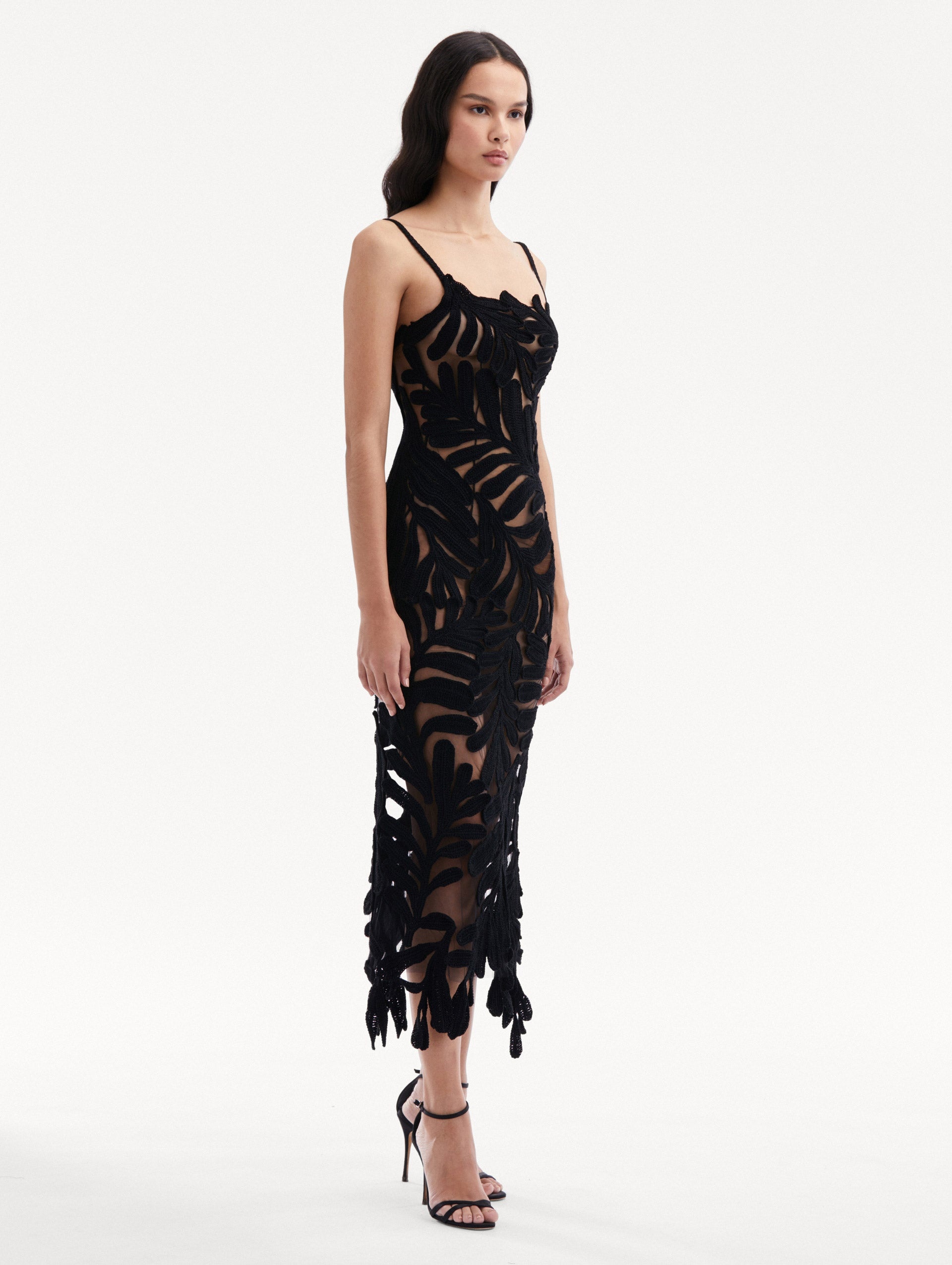 CROCHETED FERN MIDI DRESS - 4