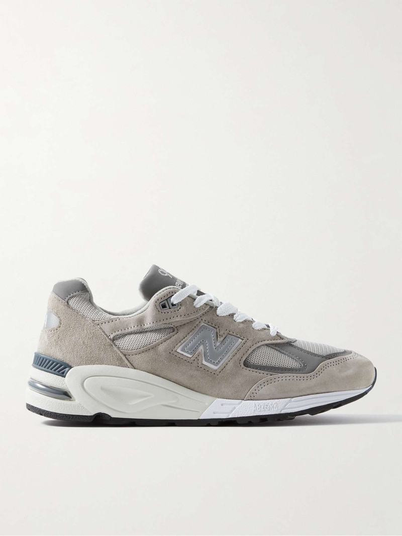 M990v2 Suede and Mesh Sneakers - 1