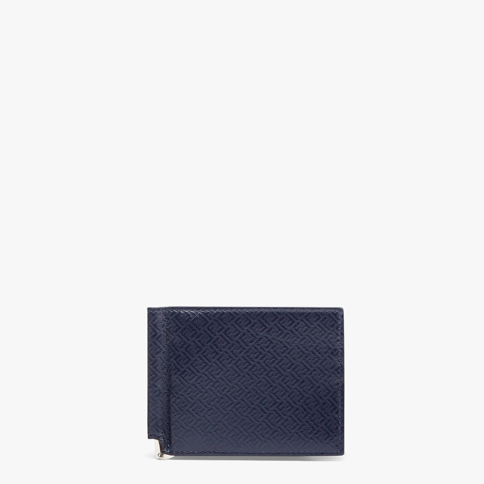 Blue leather money clip - 1