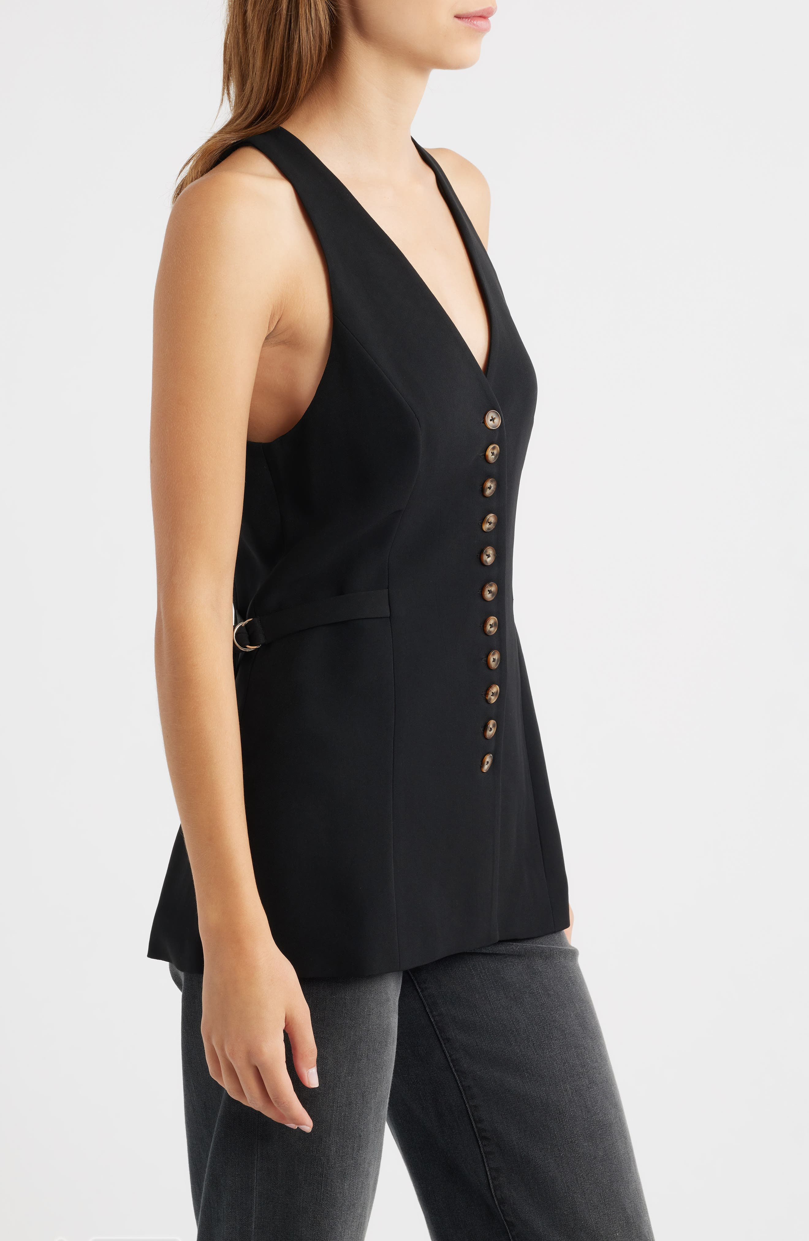 Reformation Rowe Vest in Black at Nordstrom - 3