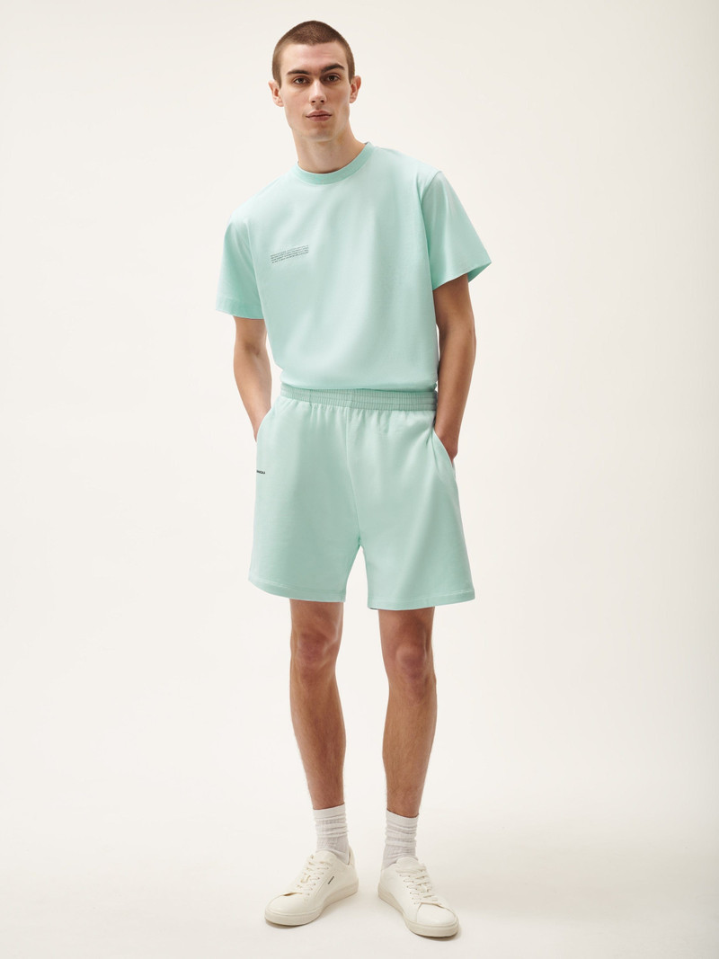 PANGAIA Mens 365 Midweight Mid Length Shorts - Reflect Blue outlook