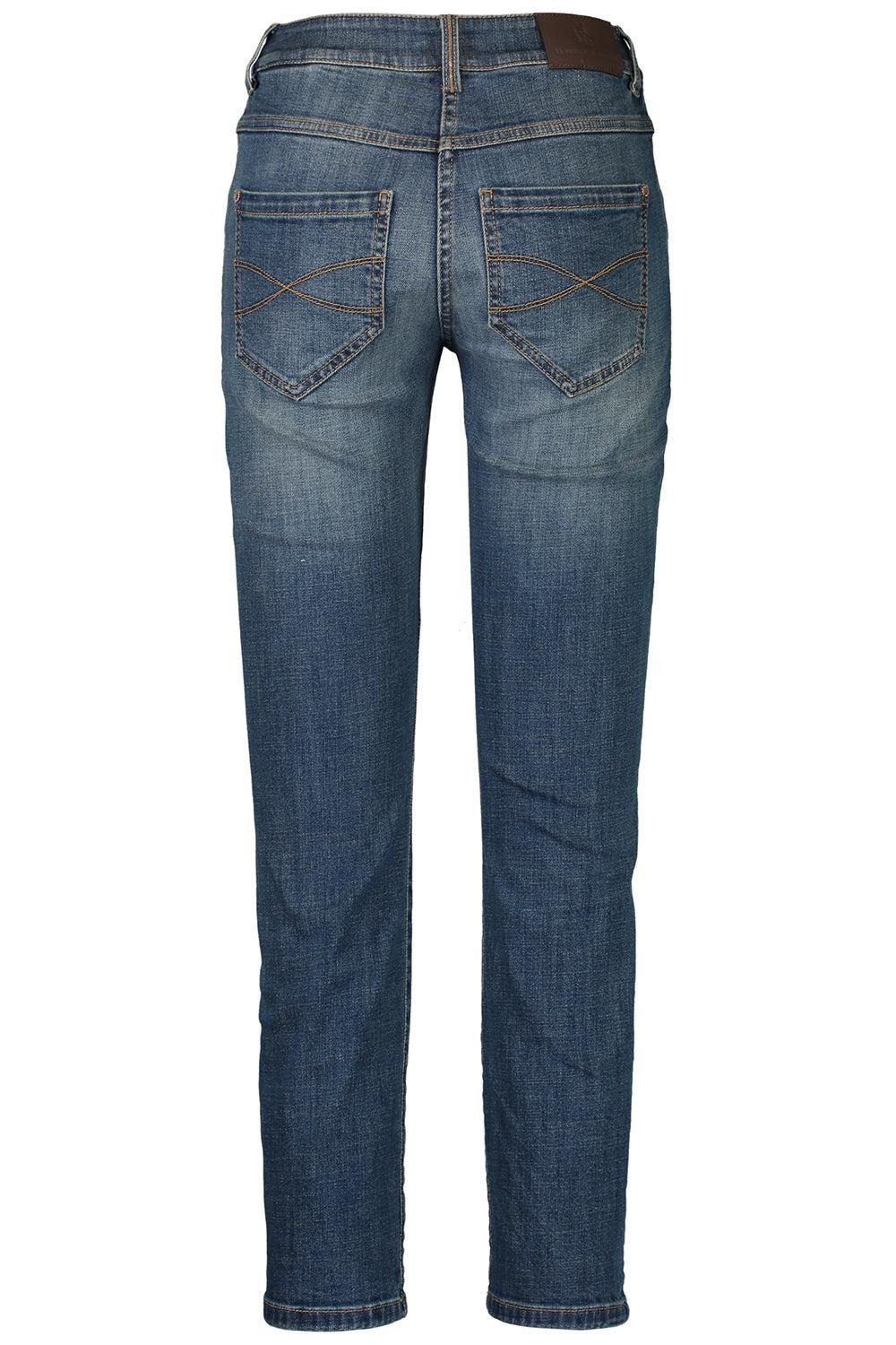 Stretch Slim Trousers - Dark Blue Denim - 6
