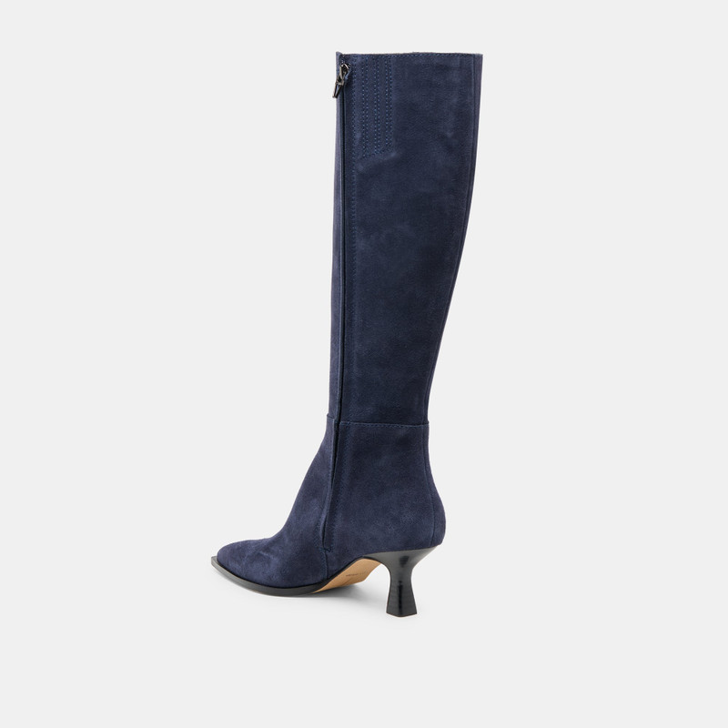 AUGGIE WIDE CALF BOOTS NAVY SUEDE 5