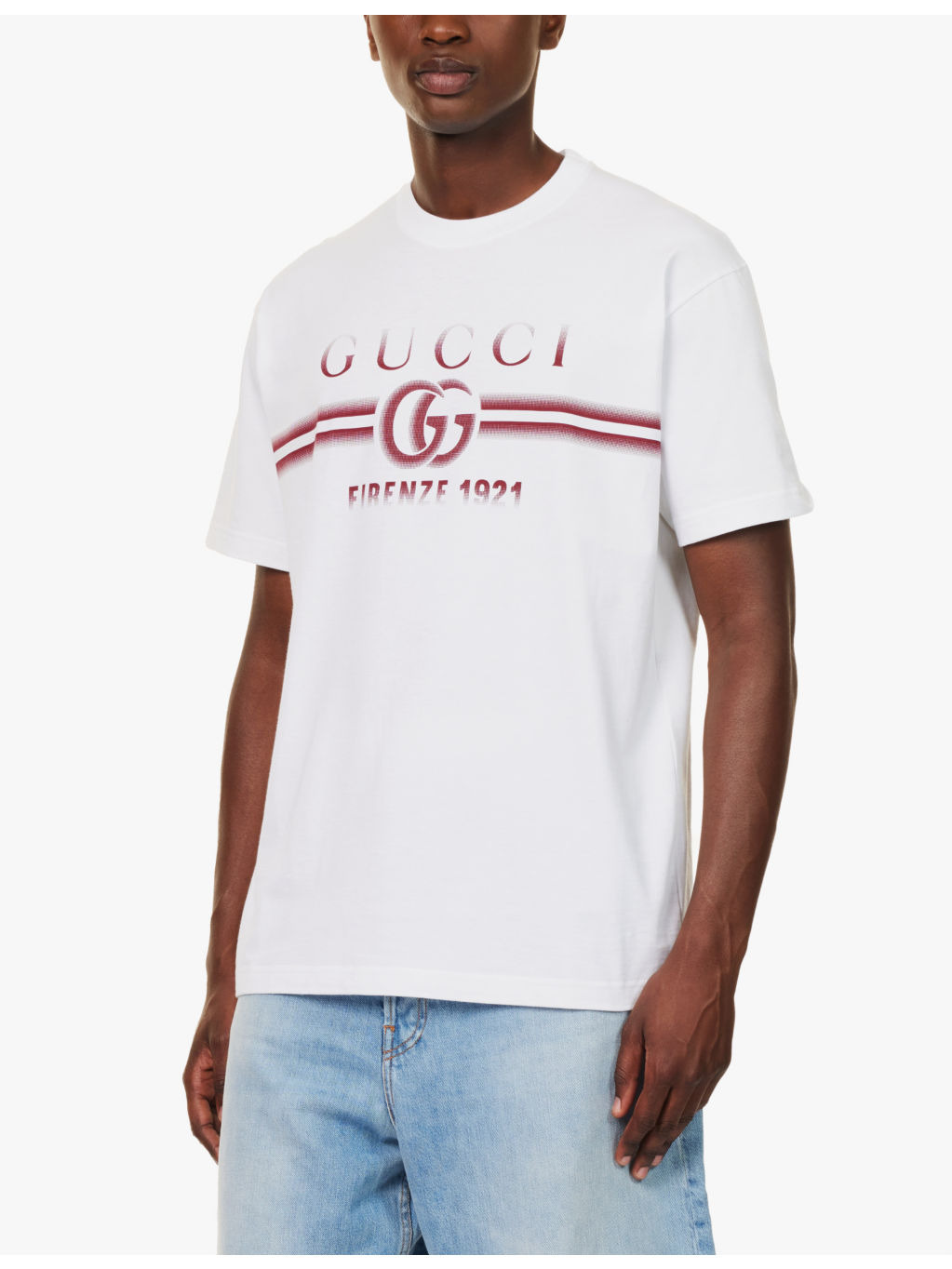 Brand-print crew-neck relaxed-fit cotton-jersey T-shirt - 3