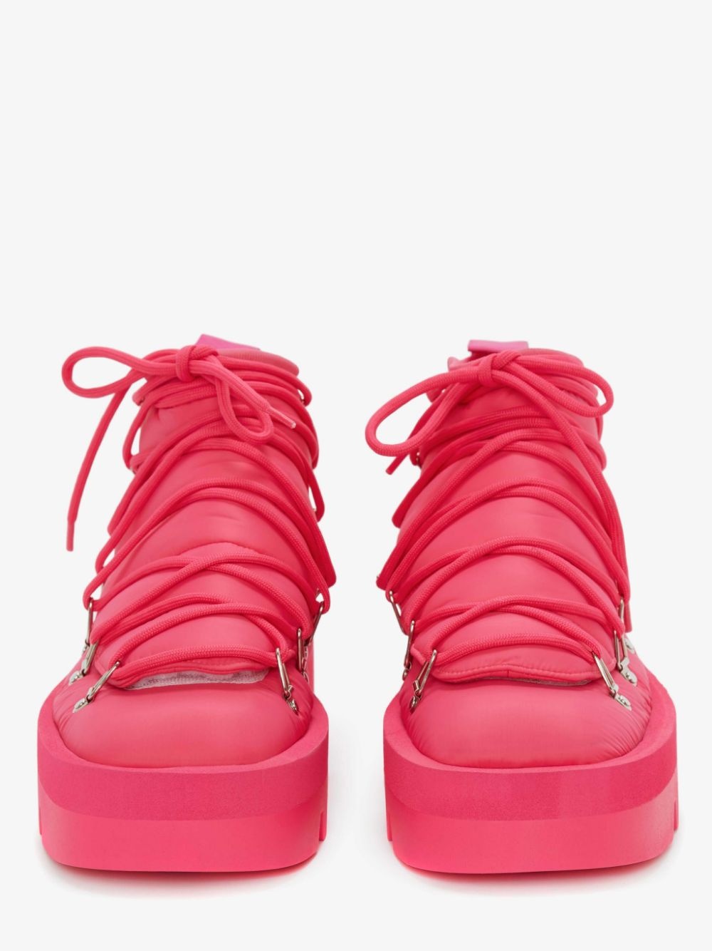 FABRIC PADDED LACE UP BOOTS - 4