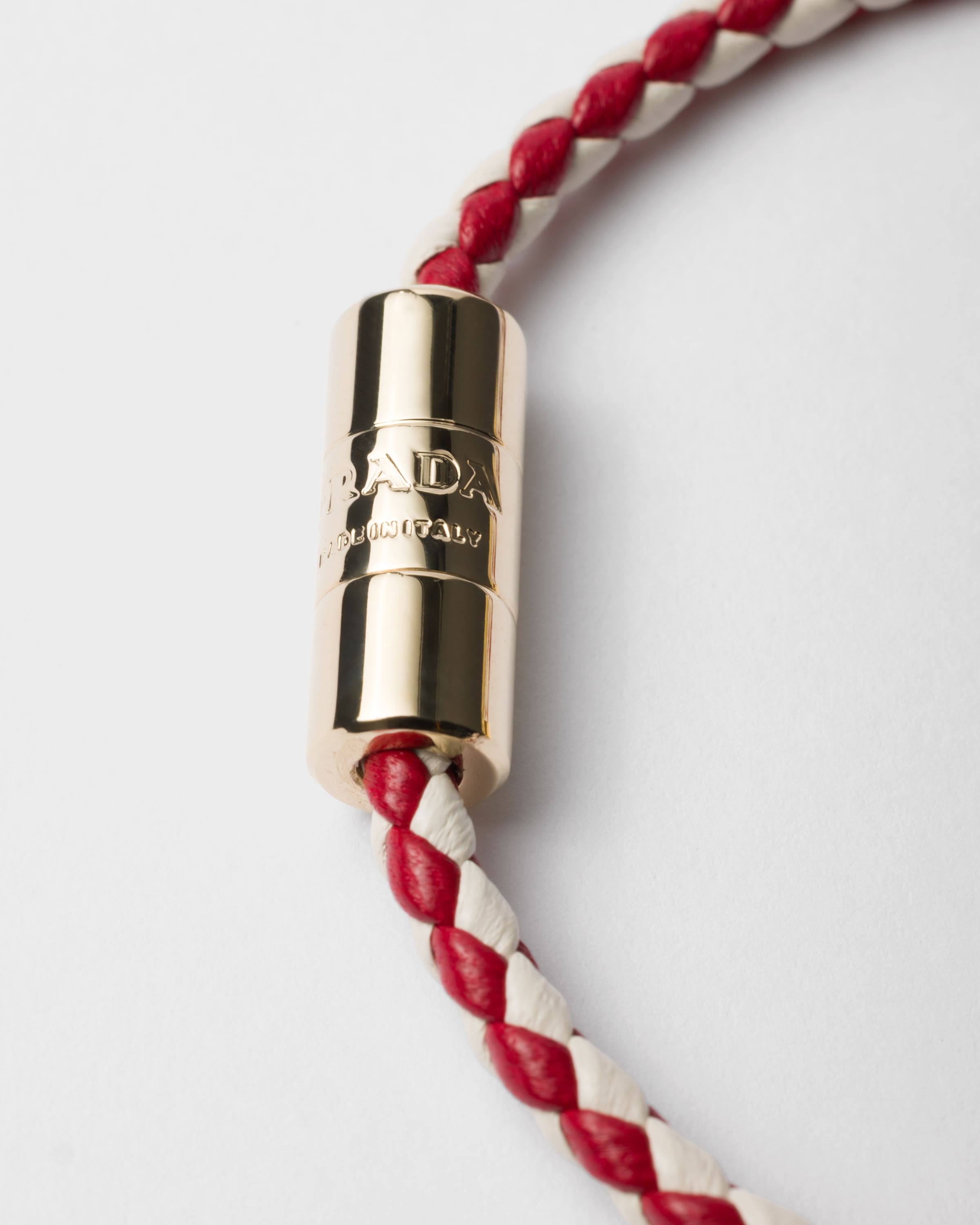 Braided nappa leather bracelet - 3