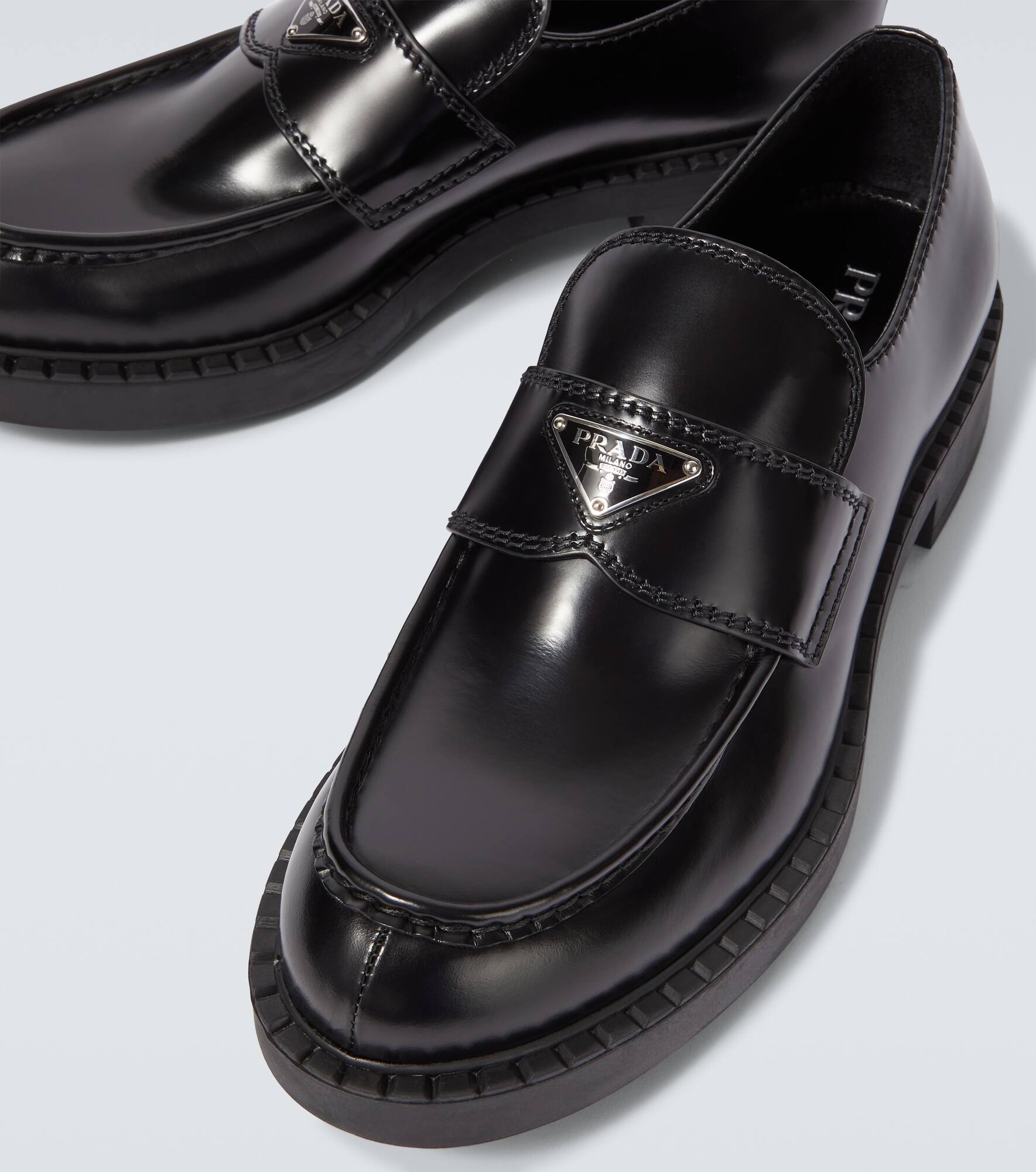Chocolate leather loafers - 3