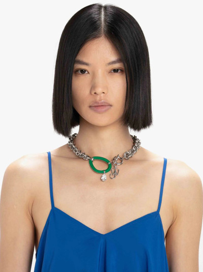 JW Anderson OVERSIZED LINK CHAIN CHOKER WITH CRYSTAL outlook