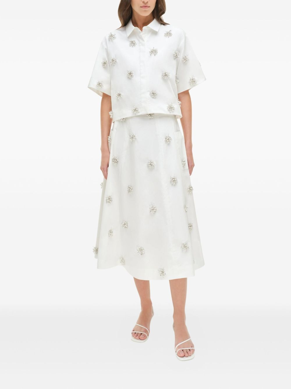 embellished cotton skirt - 2