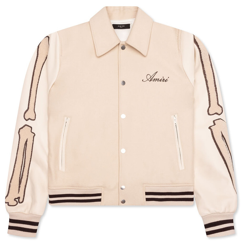 뼈 appliqu Ã©-detail varsity 재킷 1