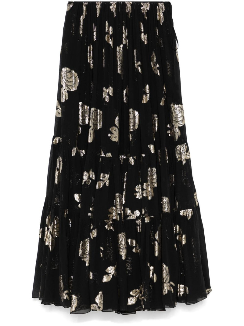 floral-jacquard maxi skirt 1