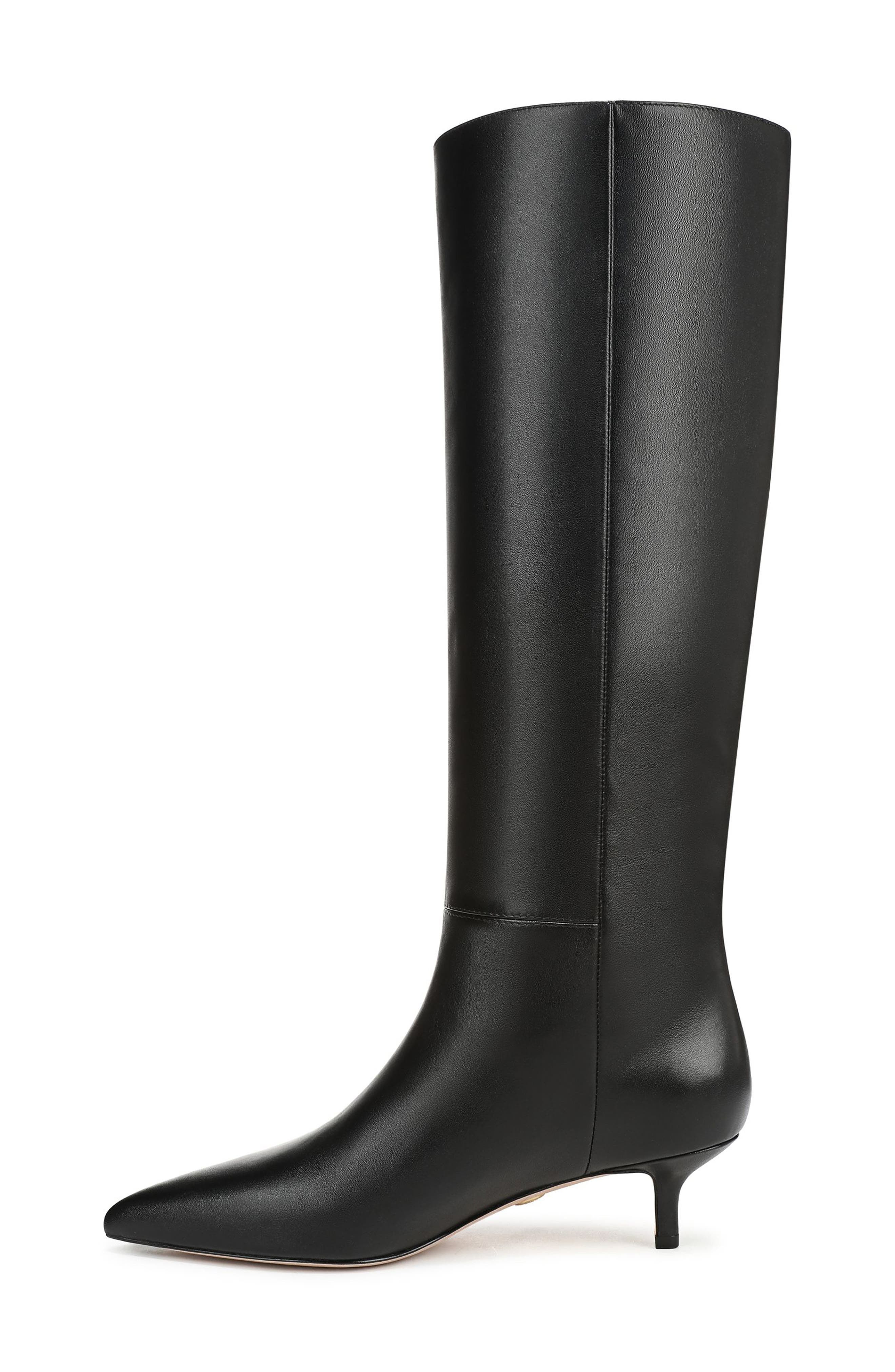Veronica Beard Lisa 45 Knee High Boot in Black Leather at Nordstrom - 8