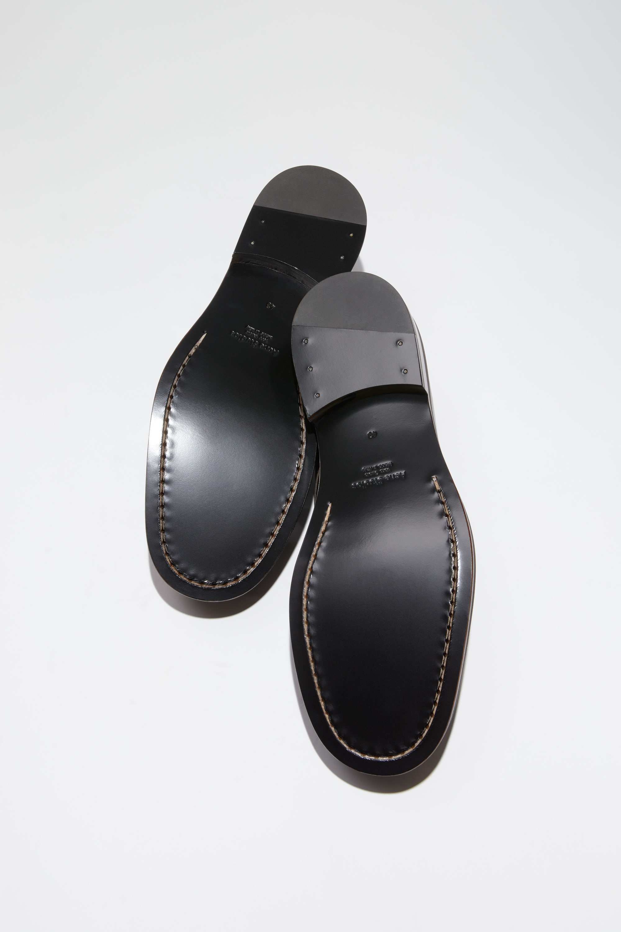 Leather derby shoes - Turquoise blue/black - 4