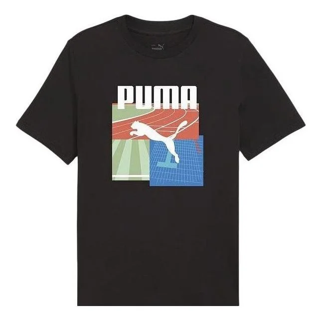 PUMA Graphic Summer Sports T-shirt 'Black' 684760-01 - 1