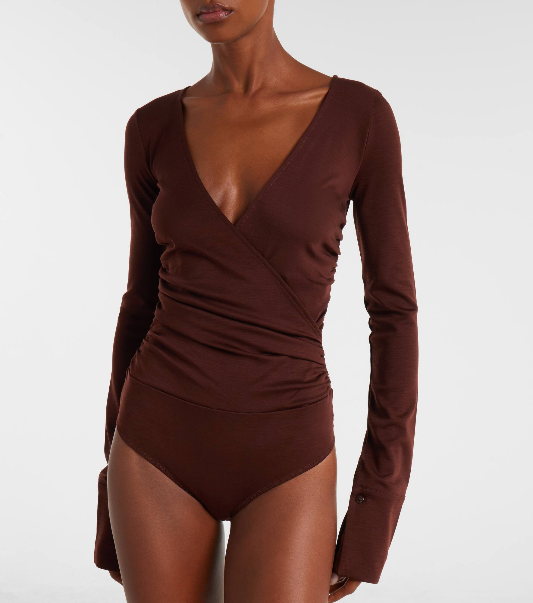 Nigella draped wool bodysuit - 3