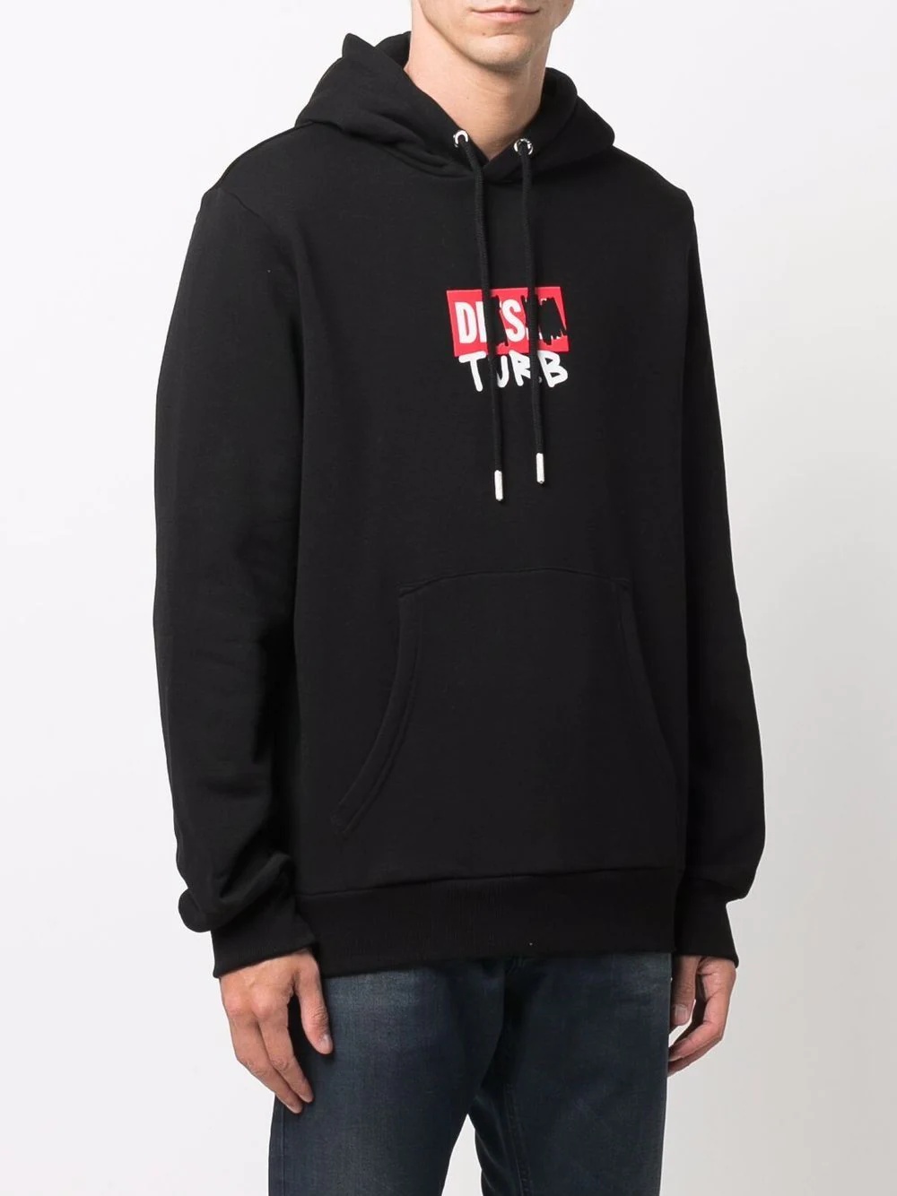 Disturb logo print hoodie - 3