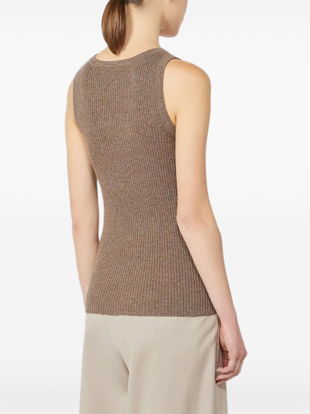 ribbed round-neck top - 4