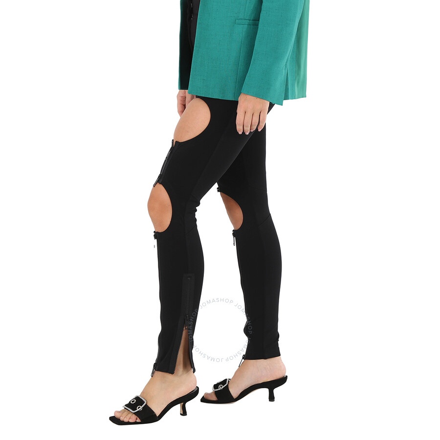 Burberry Ladies Black Cutout Zip-Detail Skinny Jeans - 4