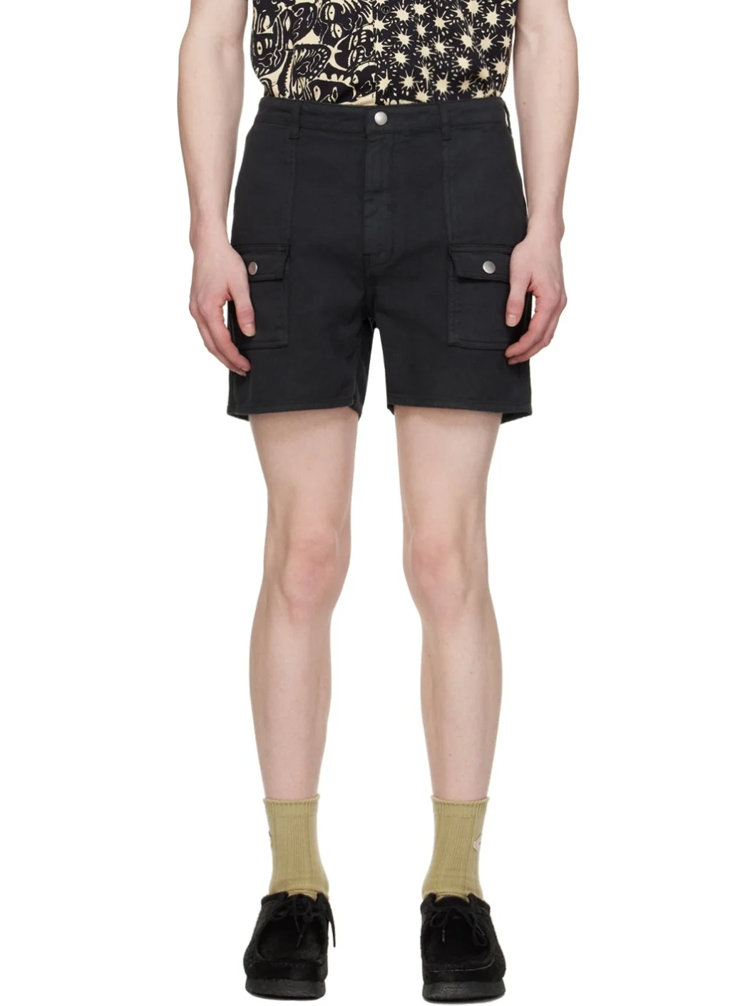 Black Pocket Shorts - 1