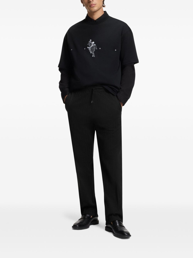 HUGO ribbed logo track pants outlook