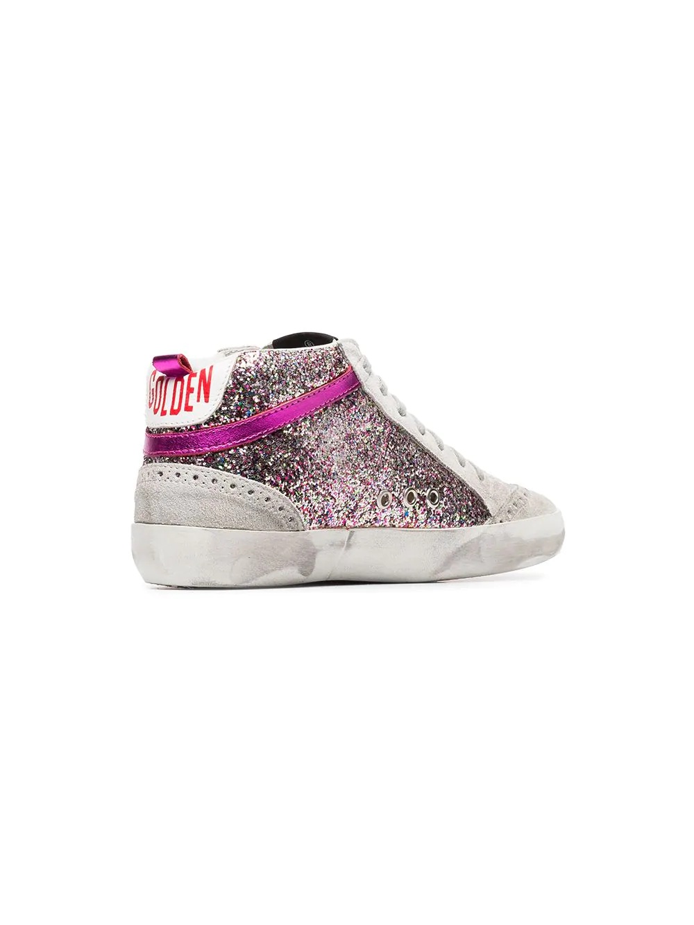 Rainbow glitter suede hi-tops - 4