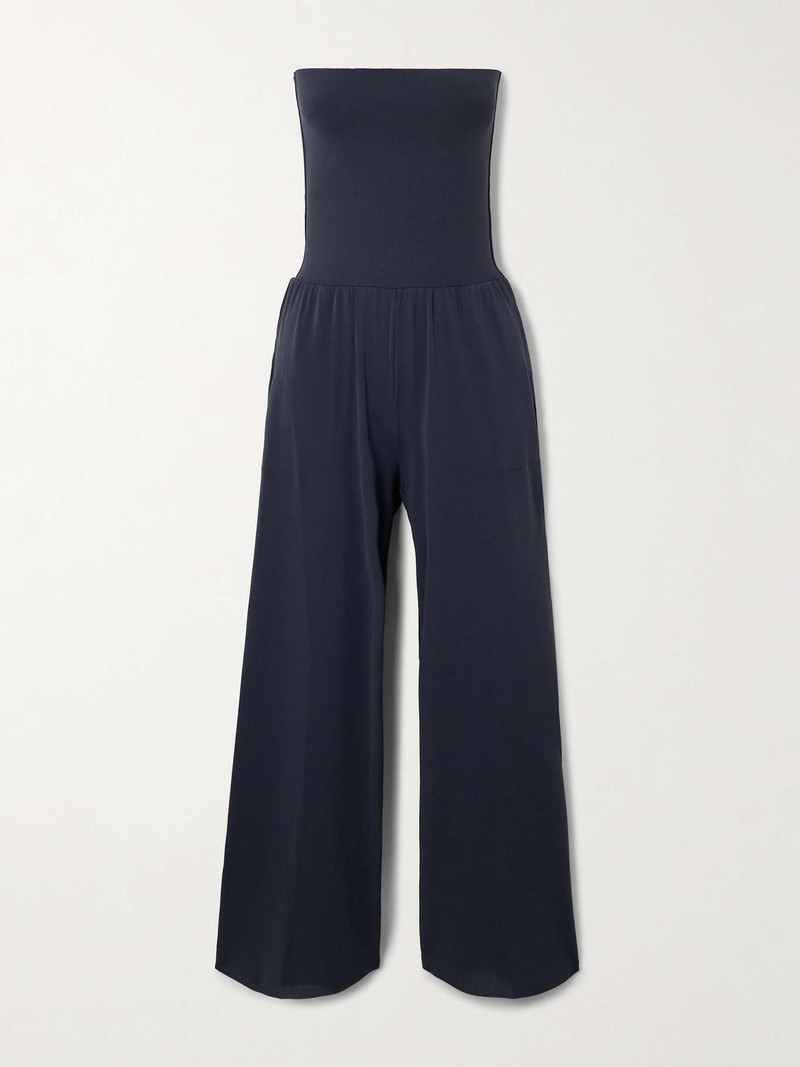 Les Essentiels Dao convertible stretch-jersey jumpsuit Blue - 1