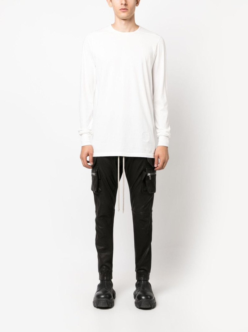 Rick Owens DRKSHDW long-sleeve drawstring-hem cotton T-shirt outlook