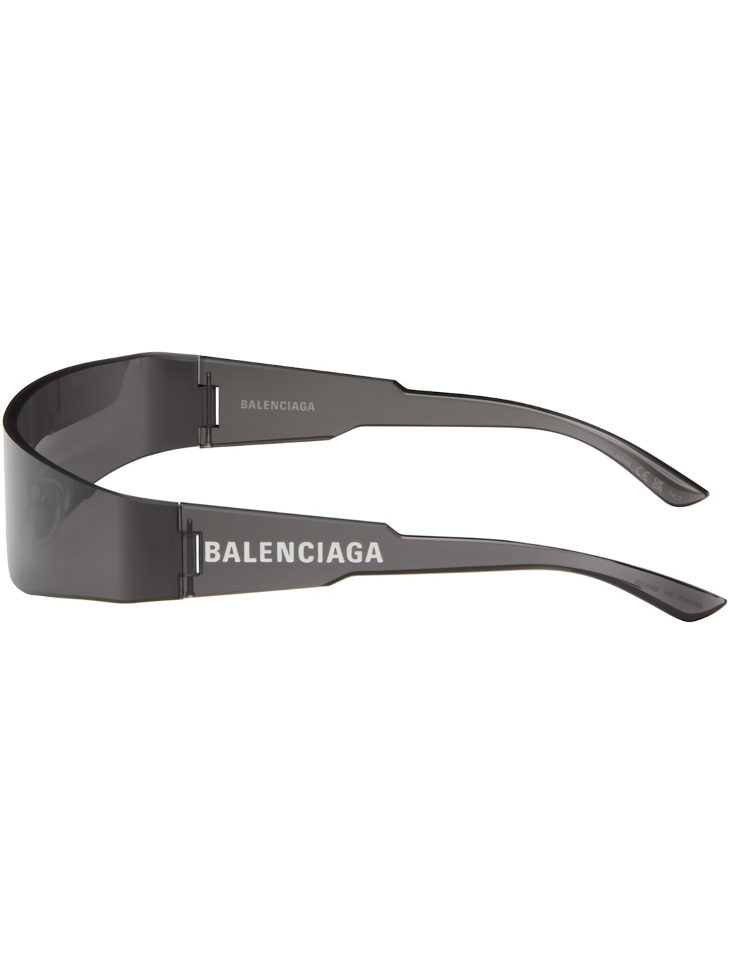 Black Wraparound Sunglasses - 3
